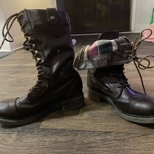 Cathy Jean Brown Combat Boots